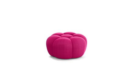 Bubble pouf rond Tissu Techno 3D