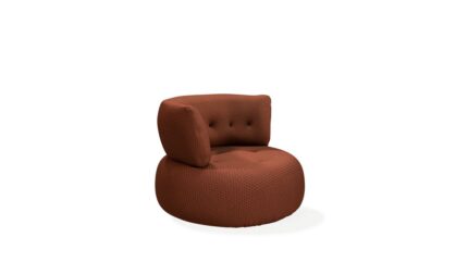 Sense fauteuil fixe bas dossier - Tissu Marshmallow uni